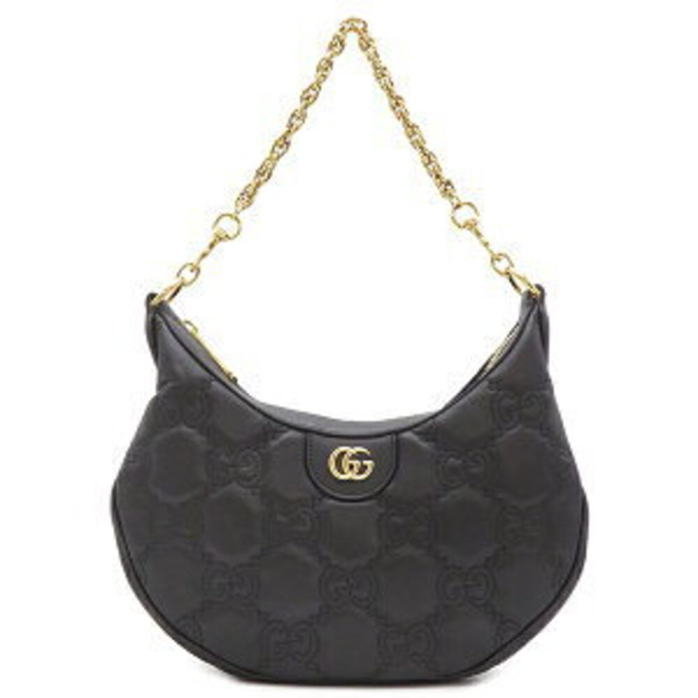 Gucci GG Matelasse Shoulder Bag Black Leather